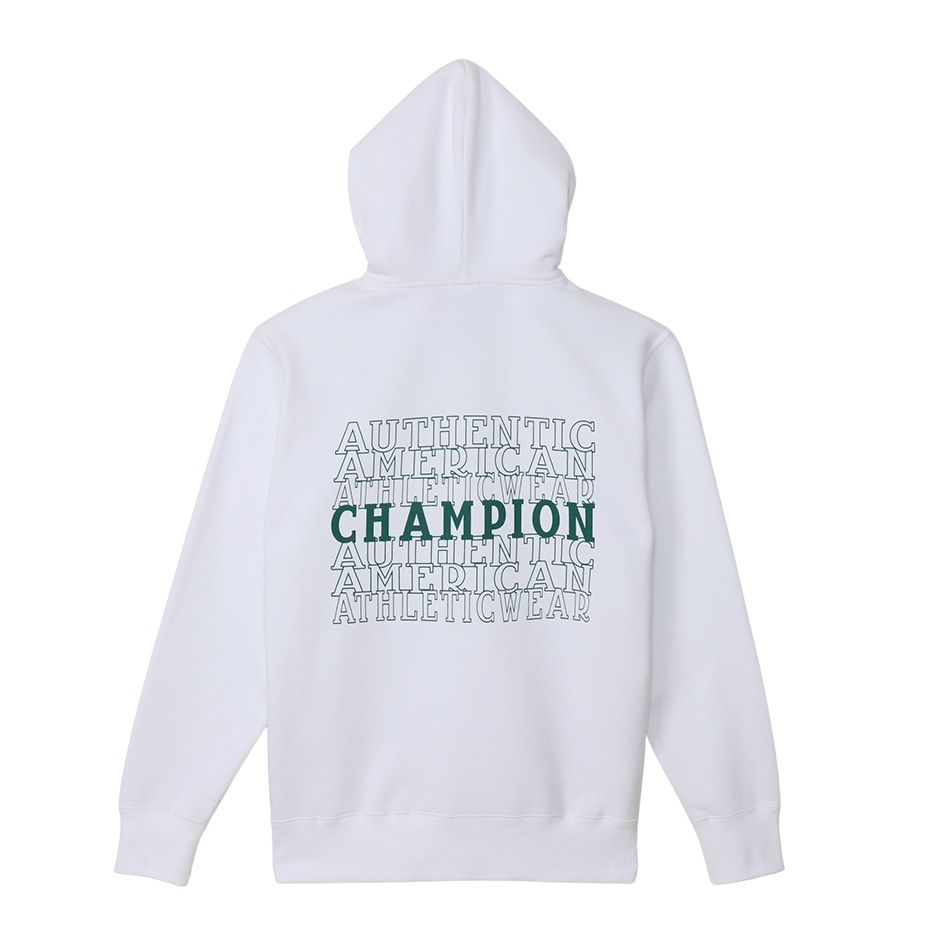 CHAMPION ZIP HOODED SWEATSHIRT เสื้อฮู้ด ผู้ชาย C3-Z107-010 White - 1 Supersports Thailand