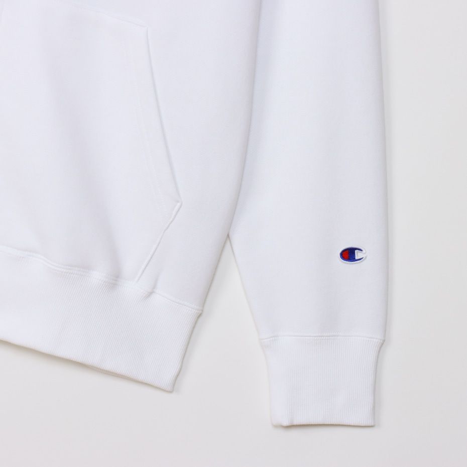 CHAMPION ZIP HOODED SWEATSHIRT เสื้อฮู้ด ผู้ชาย C3-Z107-010 White - 1 Supersports Thailand
