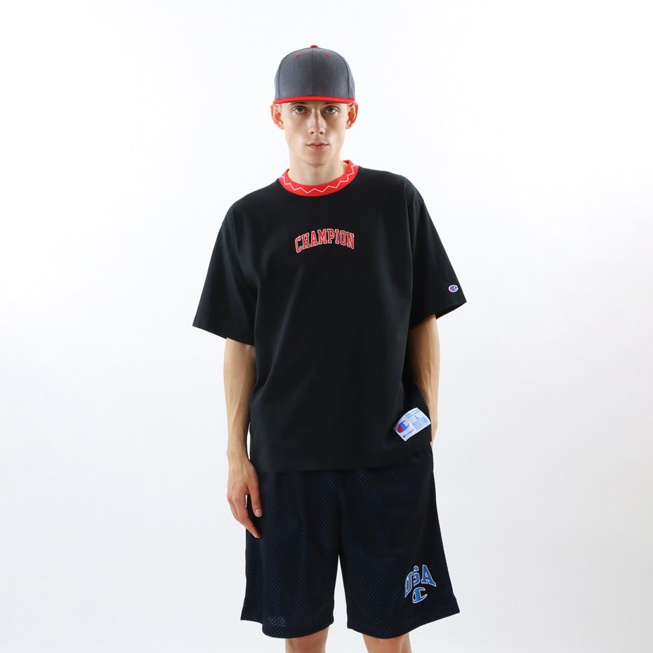 CHAMPION SHORT SLEEVE T-SHIRT เสื้อยืดทีเชิ๊ต ผู้ชาย C3-Z303-090 Black - 1