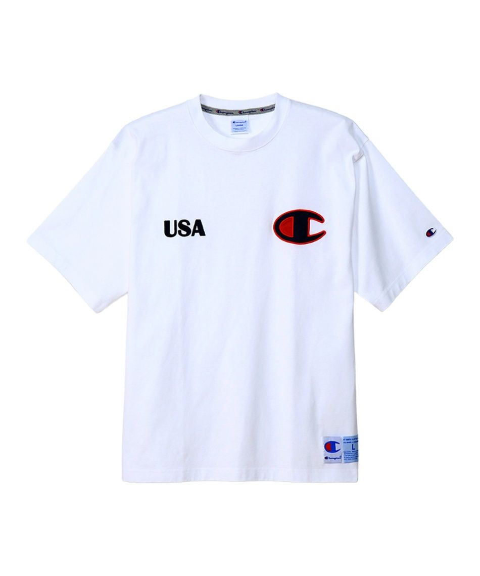 CHAMPION SHORT SLEEVE T-SHIRT เสื้อยืดทีเชิ๊ต ผู้ชาย C3-Z304-010 White - 1 Supersports Thailand