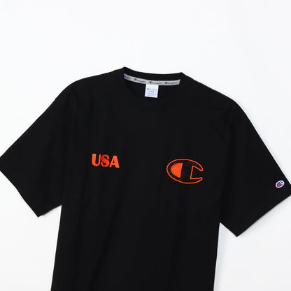 CHAMPION SHORT SLEEVE T-SHIRT เสื้อยืดทีเชิ๊ต ผู้ชาย C3-Z304-090 Black - 1