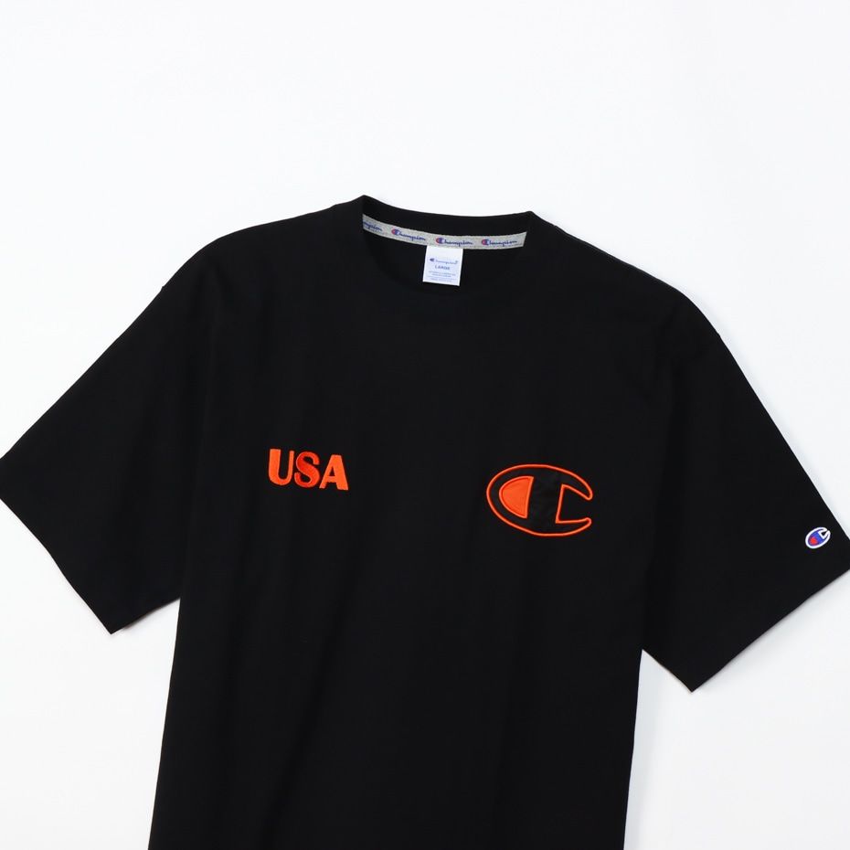 CHAMPION SHORT SLEEVE T-SHIRT เสื้อยืดทีเชิ๊ต ผู้ชาย C3-Z304-090 Black - 1