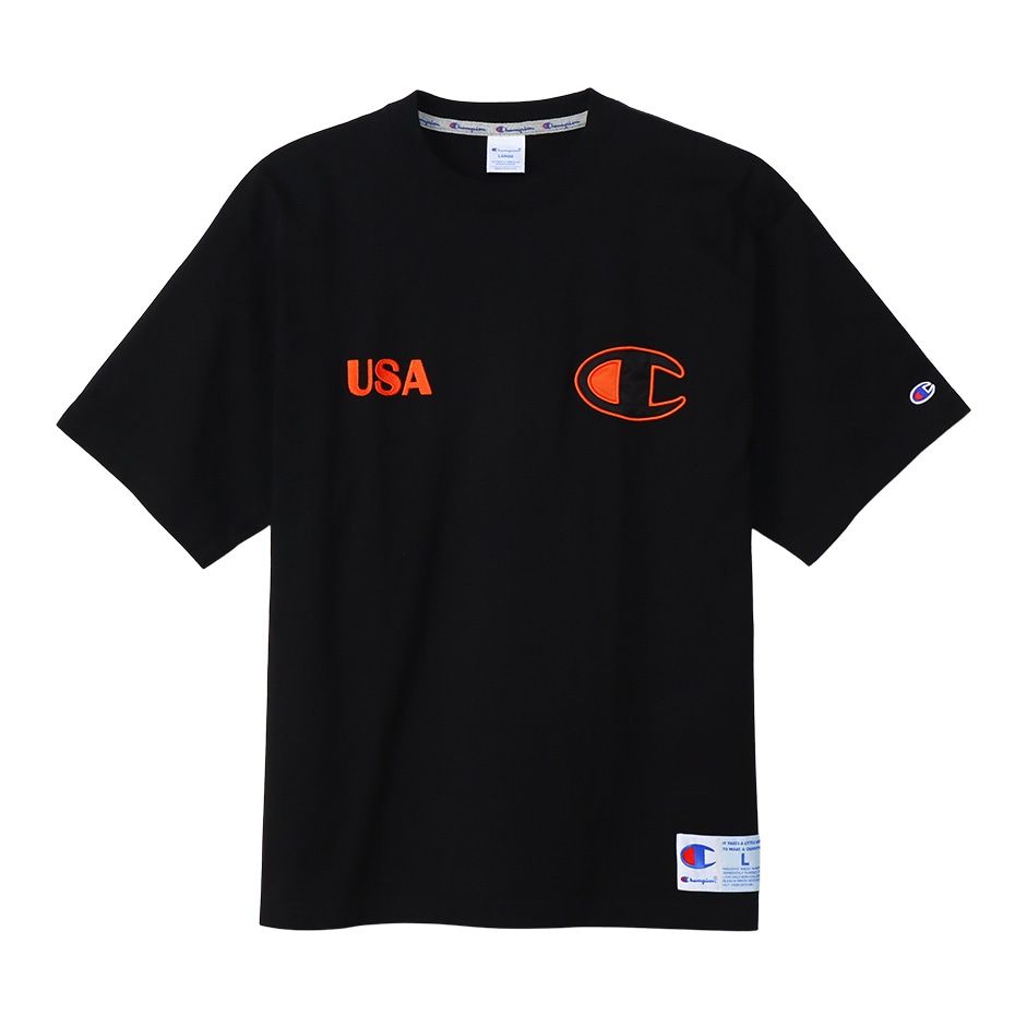CHAMPION SHORT SLEEVE T-SHIRT เสื้อยืดทีเชิ๊ต ผู้ชาย C3-Z304-090 Black - 1