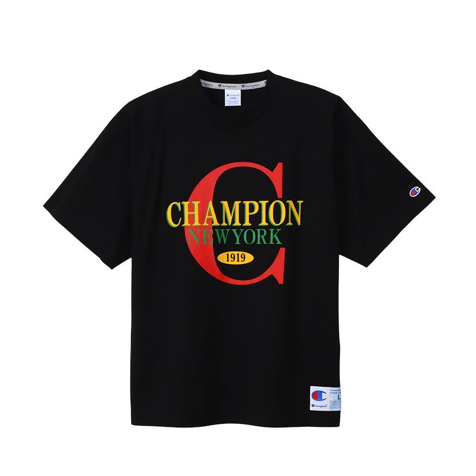 CHAMPION SHORT SLEEVE T-SHIRT เสื้อยืดทีเชิ๊ต ผู้ชาย C3-Z310-090 Black - 1 Supersports Thailand