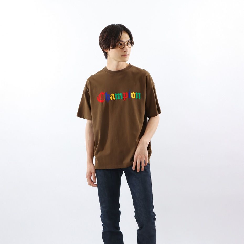 CHAMPION SHORT SLEEVE T-SHIRT เสื้อยืดทีเชิ๊ต ผู้ชาย C3-Z331-860 Brown - 1 Supersports Thailand