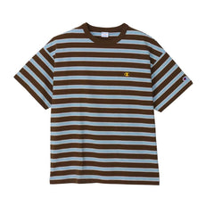 CHAMPION BORDER SHORT SLEEVE T-SHIRT เสื้อยืดทีเชิ๊ต ผู้ชาย C3-Z332-860 Brown - 1