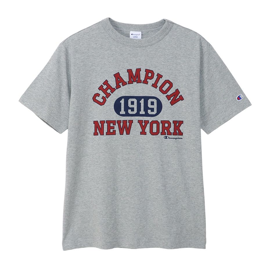 CHAMPION SHORT SLEEVE T-SHIRT เสื้อยืดทีเชิ๊ต ผู้ชาย C3-Z343-070 Grey - 1