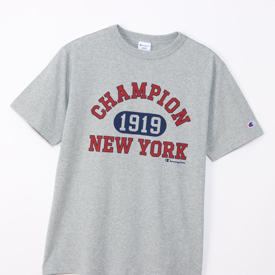 CHAMPION SHORT SLEEVE T-SHIRT เสื้อยืดทีเชิ๊ต ผู้ชาย C3-Z343-070 Grey - 1