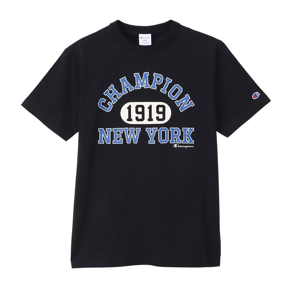 CHAMPION SHORT SLEEVE T-SHIRT เสื้อยืดทีเชิ๊ต ผู้ชาย C3-Z343-090 Black - 1 Supersports Thailand