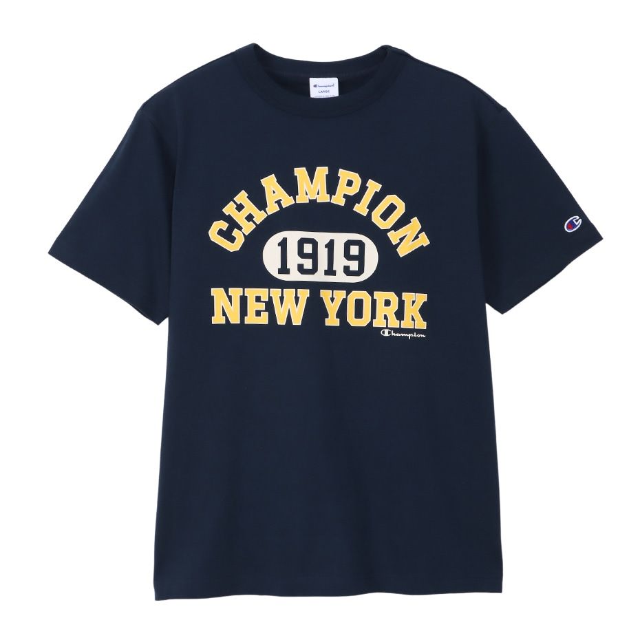 CHAMPION SHORT SLEEVE T-SHIRT เสื้อยืดทีเชิ๊ต ผู้ชาย C3-Z343-370 Blue - 1