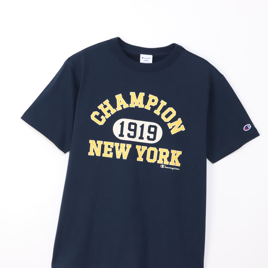 CHAMPION SHORT SLEEVE T-SHIRT เสื้อยืดทีเชิ๊ต ผู้ชาย C3-Z343-370 Blue - 1