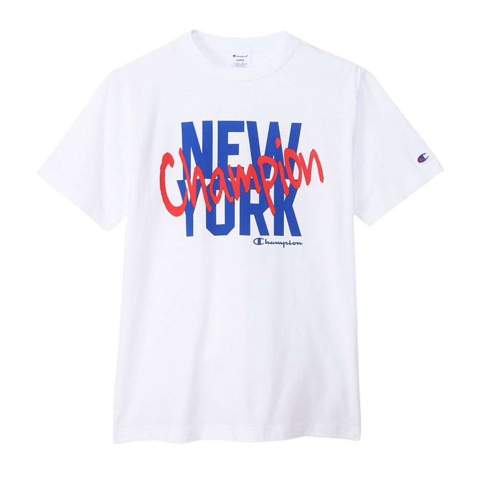 CHAMPION SHORT SLEEVE T-SHIRT เสื้อยืดทีเชิ๊ต ผู้ชาย C3-Z347-010 White - 1 Supersports Thailand