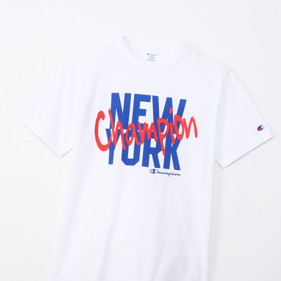 CHAMPION SHORT SLEEVE T-SHIRT เสื้อยืดทีเชิ๊ต ผู้ชาย C3-Z347-010 White - 1 Supersports Thailand