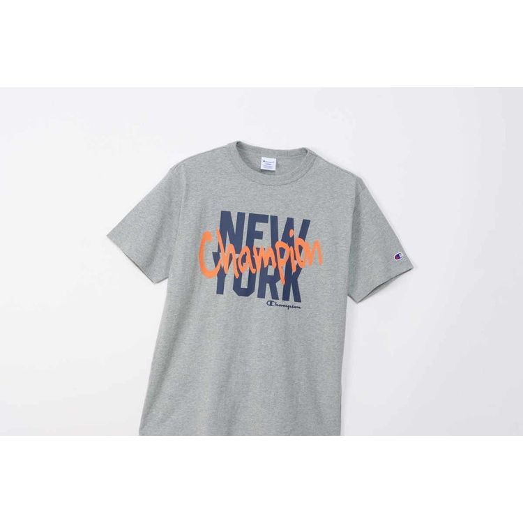 CHAMPION SHORT SLEEVE T-SHIRT เสื้อยืดทีเชิ๊ต ผู้ชาย C3-Z347-070 Grey - 1