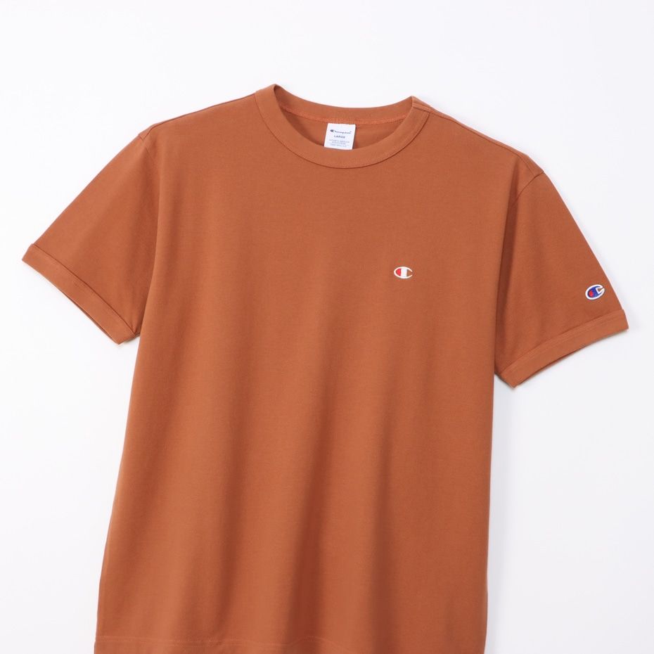 CHAMPION SHORT SLEEVE T-SHIRT เสื้อยืดทีเชิ๊ต ผู้ชาย C3-Z359-545 Orange - 1 Supersports Thailand