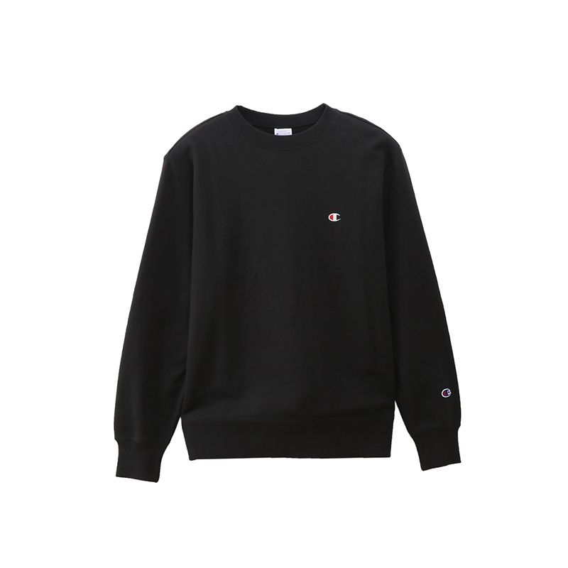 CHAMPION CREW NECK SWEATSHIRT เสื้อสเวตเชิ้ต ผู้ชาย C3-Q001-090 Black - 1 Supersports Thailand