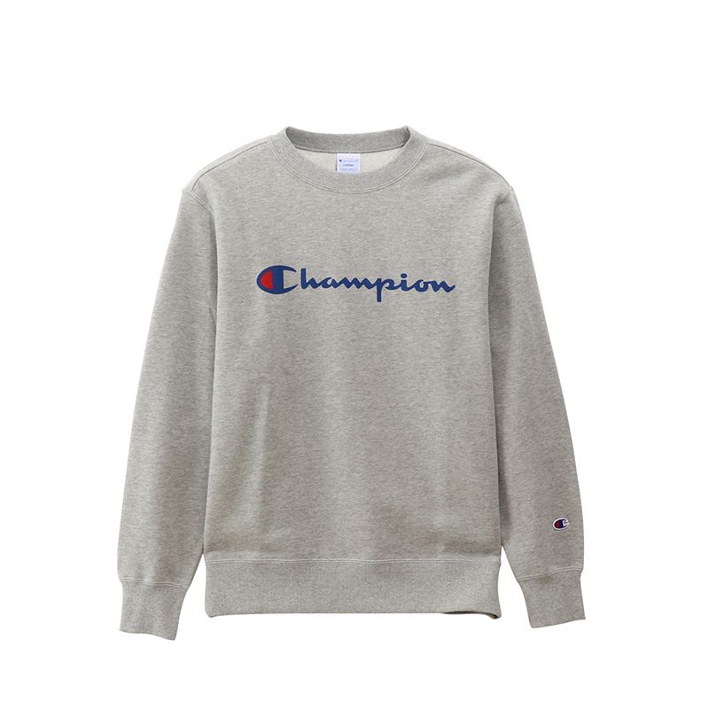 CHAMPION CREW NECK SWEATSHIRT เสื้อสเวตเชิ้ต ผู้ชาย C3-Q002-070 Grey - 1