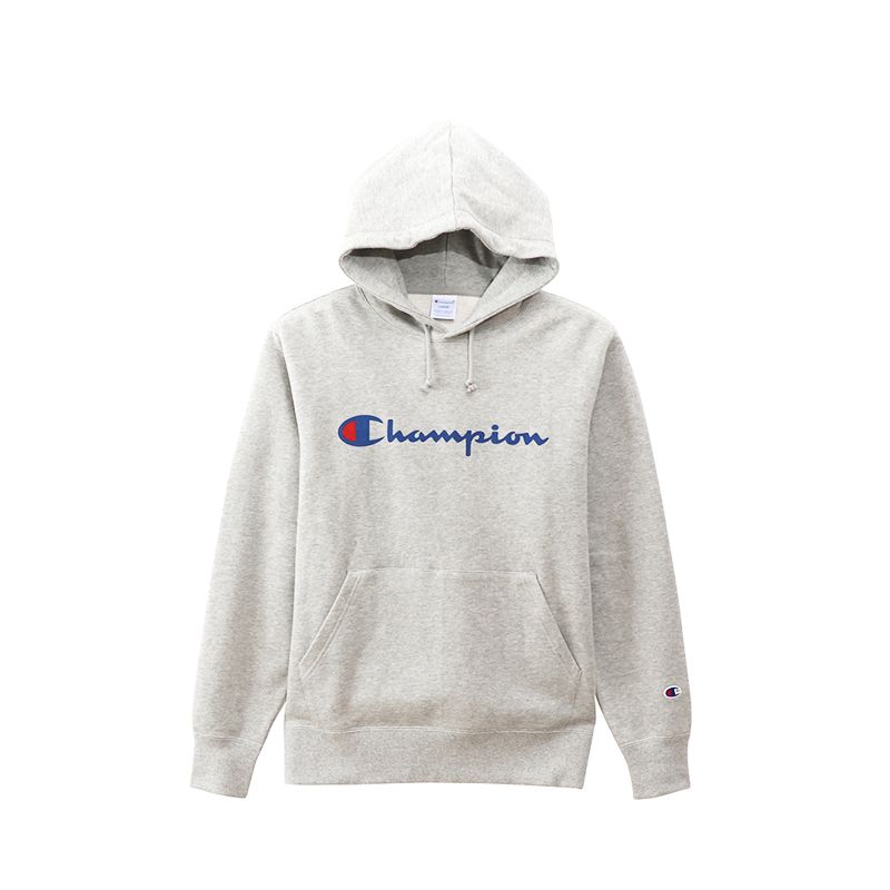 CHAMPION PULLOVER HOODED SWEATSHIRT เสื้อฮู้ด ผู้ชาย C3-Q102-070 Grey - 1