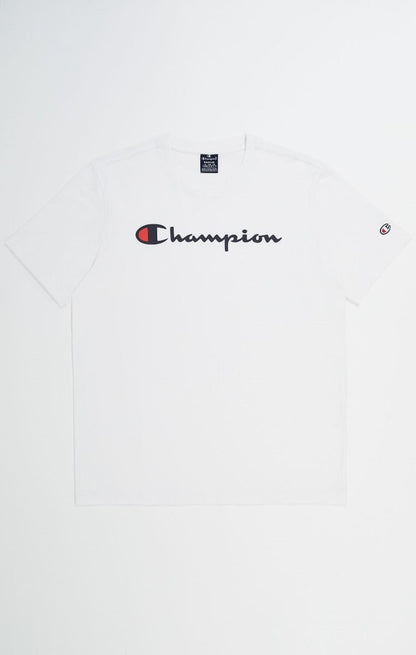 CHAMPION CREWNECK T-SHIRT เสื้อยืดทีเชิ๊ต ผู้ชาย 219206-WW001 White - 1