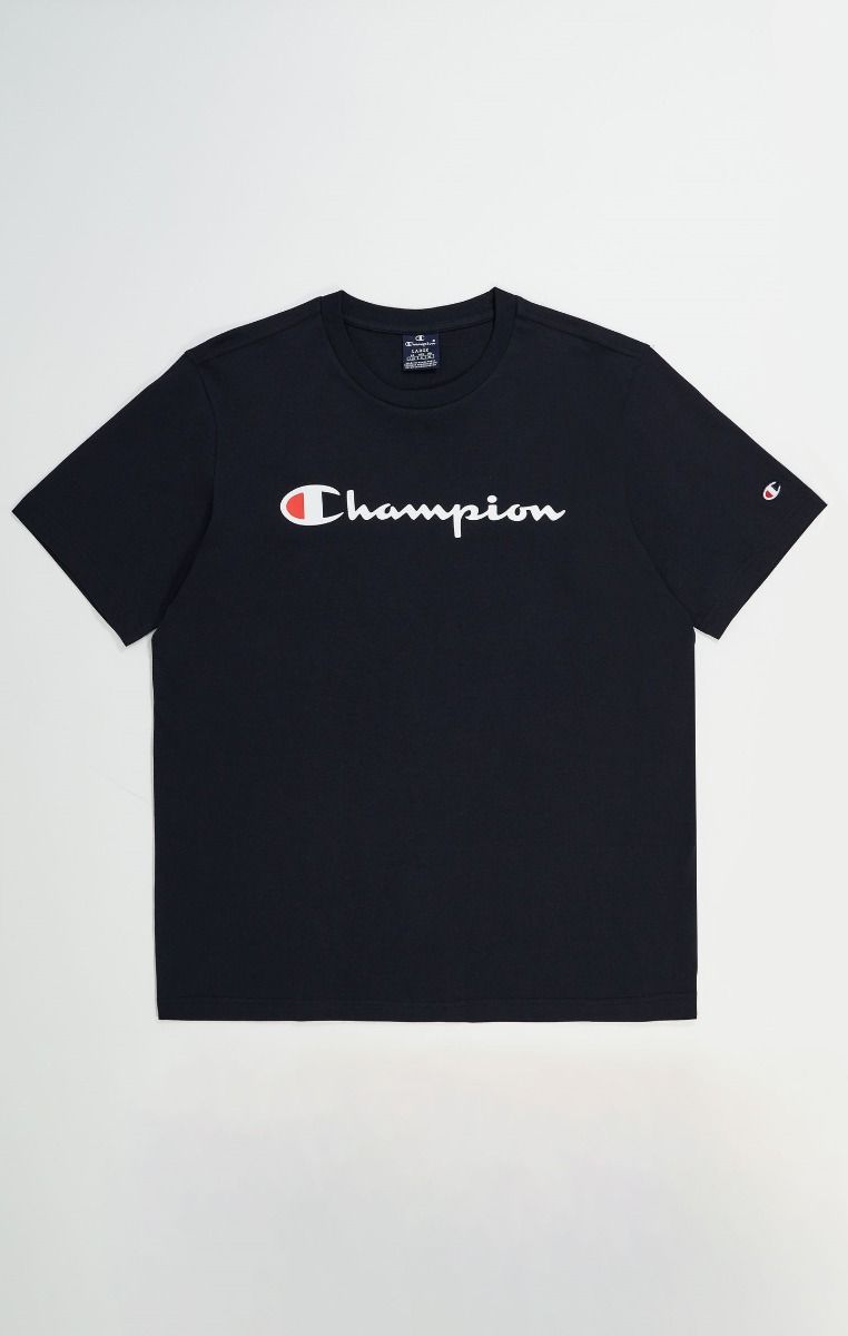 CHAMPION CREWNECK T-SHIRT เสื้อยืดทีเชิ๊ต ผู้ชาย 219831-KK001 Black - 1 Supersports Thailand