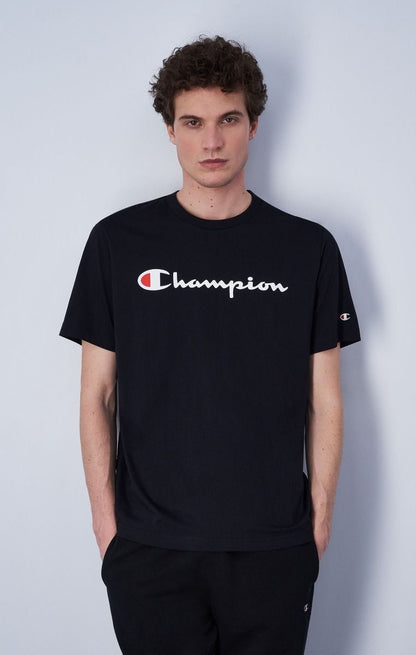 CHAMPION CREWNECK T-SHIRT เสื้อยืดทีเชิ๊ต ผู้ชาย 219831-KK001 Black - 1