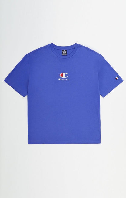 CHAMPION CREWNECK T-SHIRT เสื้อยืดทีเชิ๊ต ผู้ชาย 219847-BS050 Blue - 1