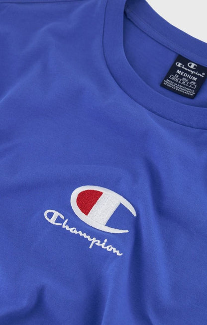 CHAMPION CREWNECK T-SHIRT เสื้อยืดทีเชิ๊ต ผู้ชาย 219847-BS050 Blue - 1