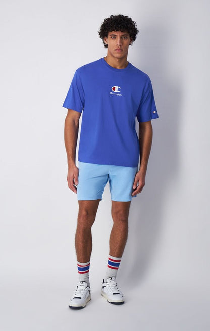 CHAMPION CREWNECK T-SHIRT เสื้อยืดทีเชิ๊ต ผู้ชาย 219847-BS050 Blue - 1