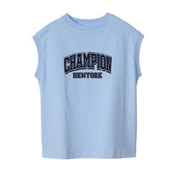 CHAMPION SLEEVELESS SHIRT เสื้อกล้าม ผู้หญิง CW-Z321-322 Blue - 1