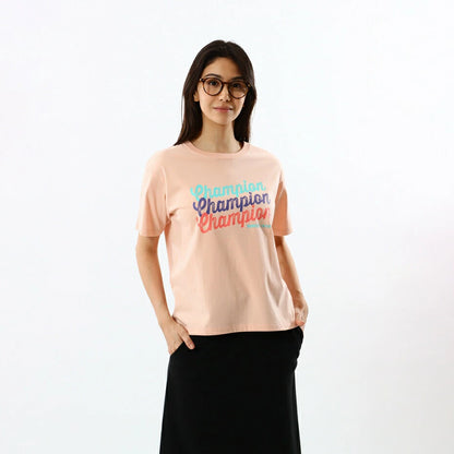 CHAMPION SHORT SLEEVE T-SHIRT เสื้อยืดทีเชิ๊ต ผู้หญิง CW-Z331-925 Pink - 1