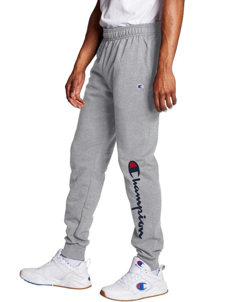 CHAMPION POWERBLEND GRAPHIC JOGGER กางเกงขายาว ผู้ชาย GF22H 586296-1IC Grey - 1 Supersports Thailand