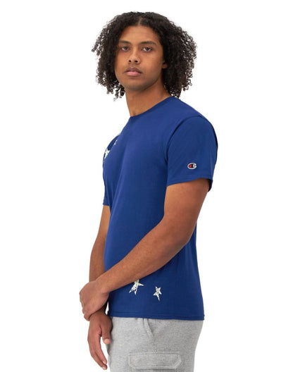 CHAMPION TEE เสื้อยืดทีเชิ๊ต ผู้ชาย GT23H 586Q1B-XR9 Blue - 1