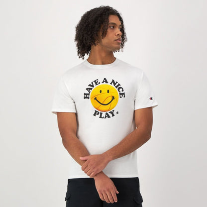 CHAMPION TEE เสื้อยืดทีเชิ๊ต ผู้ชาย GT23H 586QIB-045 White - 1