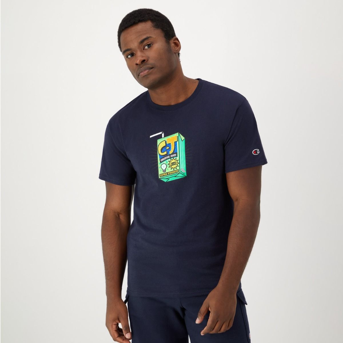 CHAMPION TEE เสื้อยืดทีเชิ๊ต ผู้ชาย GT23H 586QLB-031 Blue - 1