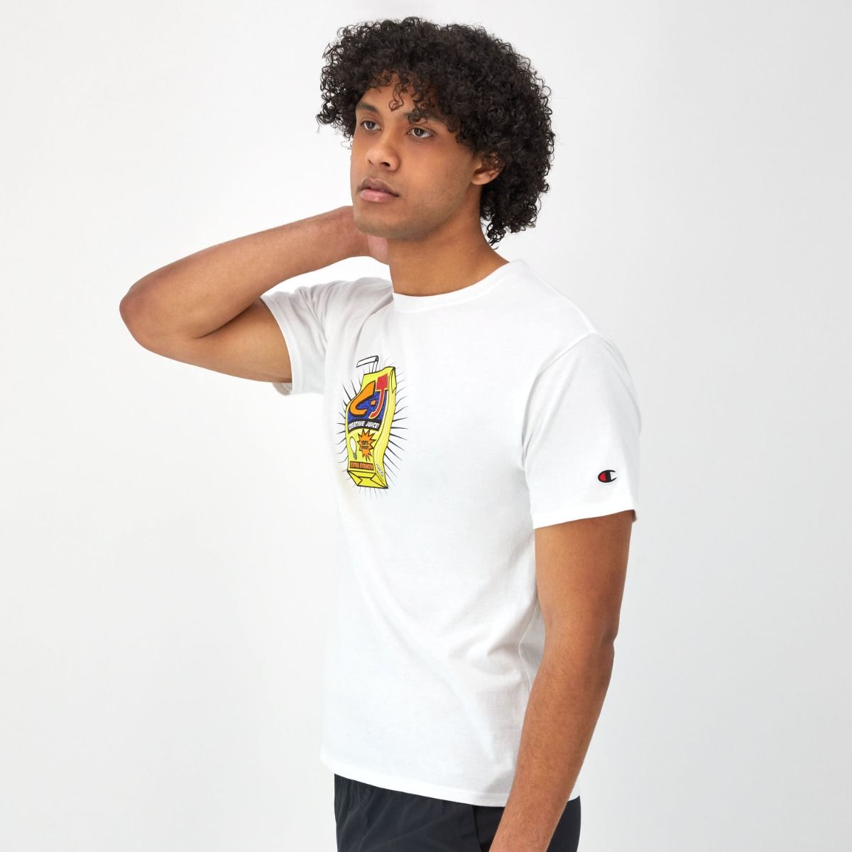 CHAMPION TEE เสื้อยืดทีเชิ๊ต ผู้ชาย GT23H 586QLB-045 White - 1