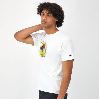 CHAMPION TEE เสื้อยืดทีเชิ๊ต ผู้ชาย GT23H 586QLB-045 White - 1