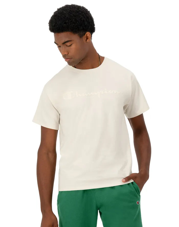 CHAMPION CLASSIC GRAPHIC TEE เสื้อยืดทีเชิ๊ต ผู้ชาย GT23H 586YAB-NTC Cream - 1
