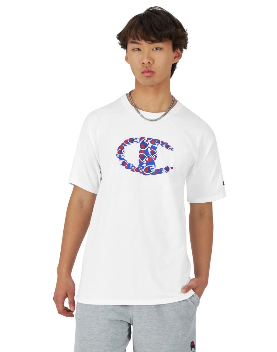CHAMPION CLASSIC GRAPHIC TEE เสื้อยืดทีเชิ๊ต ผู้ชาย GT23H 586BGB-045 White - 1