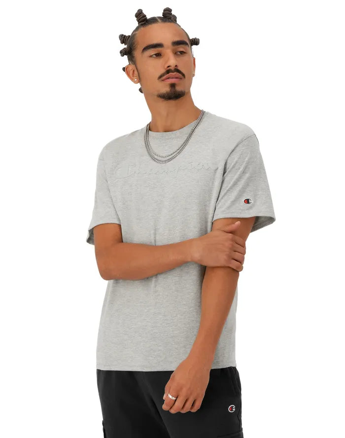 CHAMPION CLASSIC GRAPHIC TEE เสื้อยืดทีเชิ๊ต ผู้ชาย GT23H 586YAB-806 Grey - 1