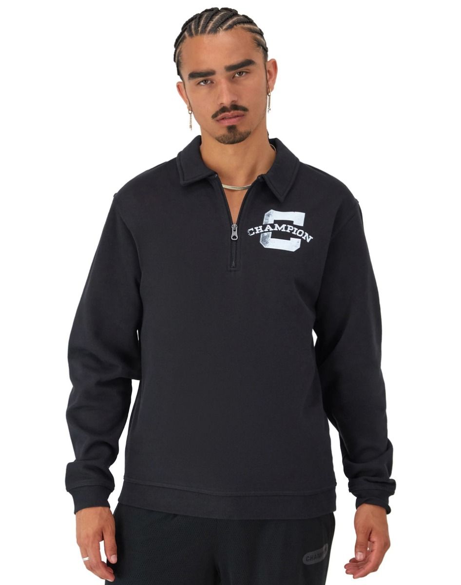 CHAMPION CLASSIC FLEECE QUARTER ZIP เสื้อสเวตเชิ้ต ผู้ชาย S2940 5864RB-003 Black - 1
