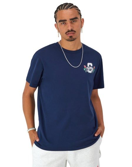 CHAMPION ROCHESTER SHORT SLEEVE TEE เสื้อยืดทีเชิ๊ต ผู้ชาย T99003 5869UB-AHSV Blue - 1