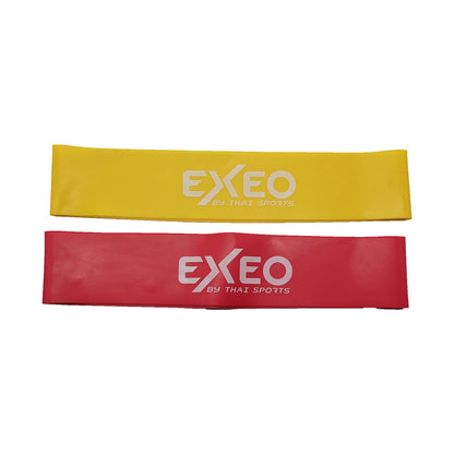 EXEO Mini Band แถบยางบริหารแบบห่วงสั้น สีแดง/เหลือง คู่ - 1