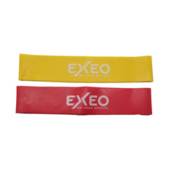 EXEO Mini Band แถบยางบริหารแบบห่วงสั้น สีแดง/เหลือง คู่ - 1