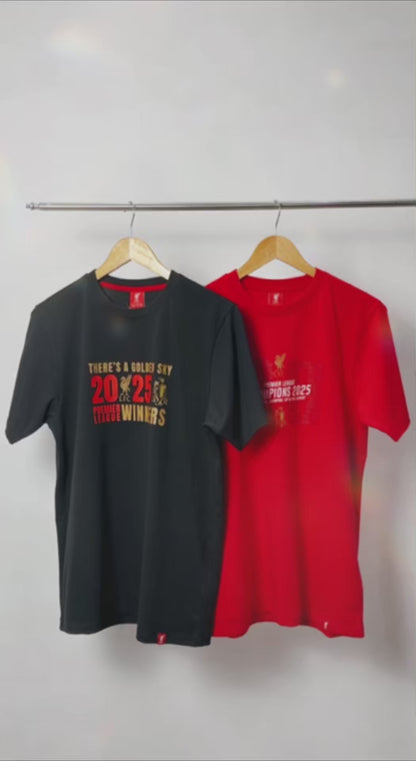 LFC EPL Champions 2024/25 เสื้อยืดฟุตบอลผู้ชาย