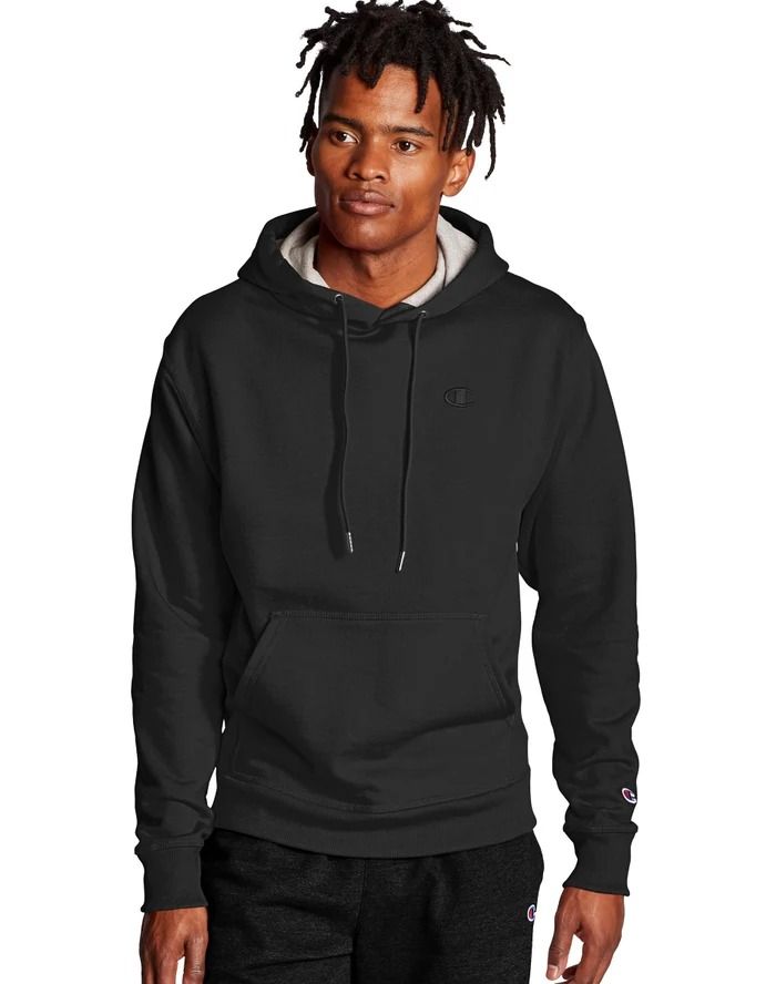 CHAMPION POWERBLEND HOODIE เสื้อฮู้ด ผู้ชาย S0889 407D55-003 Black - 1