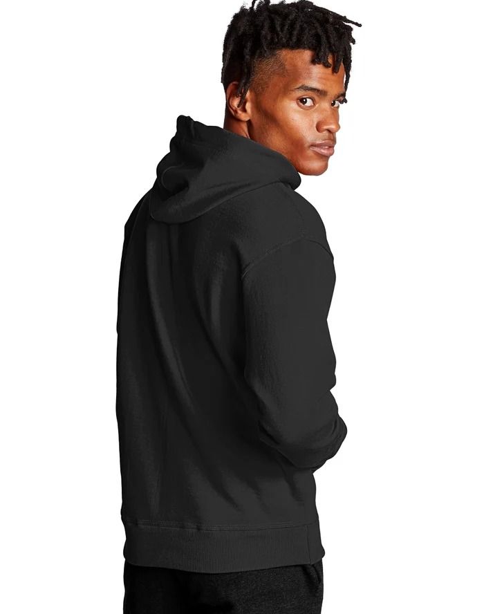 CHAMPION POWERBLEND HOODIE เสื้อฮู้ด ผู้ชาย S0889 407D55-003 Black - 1