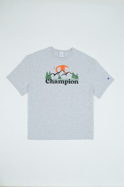 CHAMPION MIDWEIGHT TEE เสื้อยืดทีเชิ๊ต ผู้ชาย T79497 586HHB-778 Grey - 1