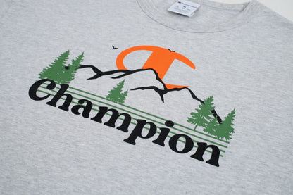 CHAMPION MIDWEIGHT TEE เสื้อยืดทีเชิ๊ต ผู้ชาย T79497 586HHB-778 Grey - 1